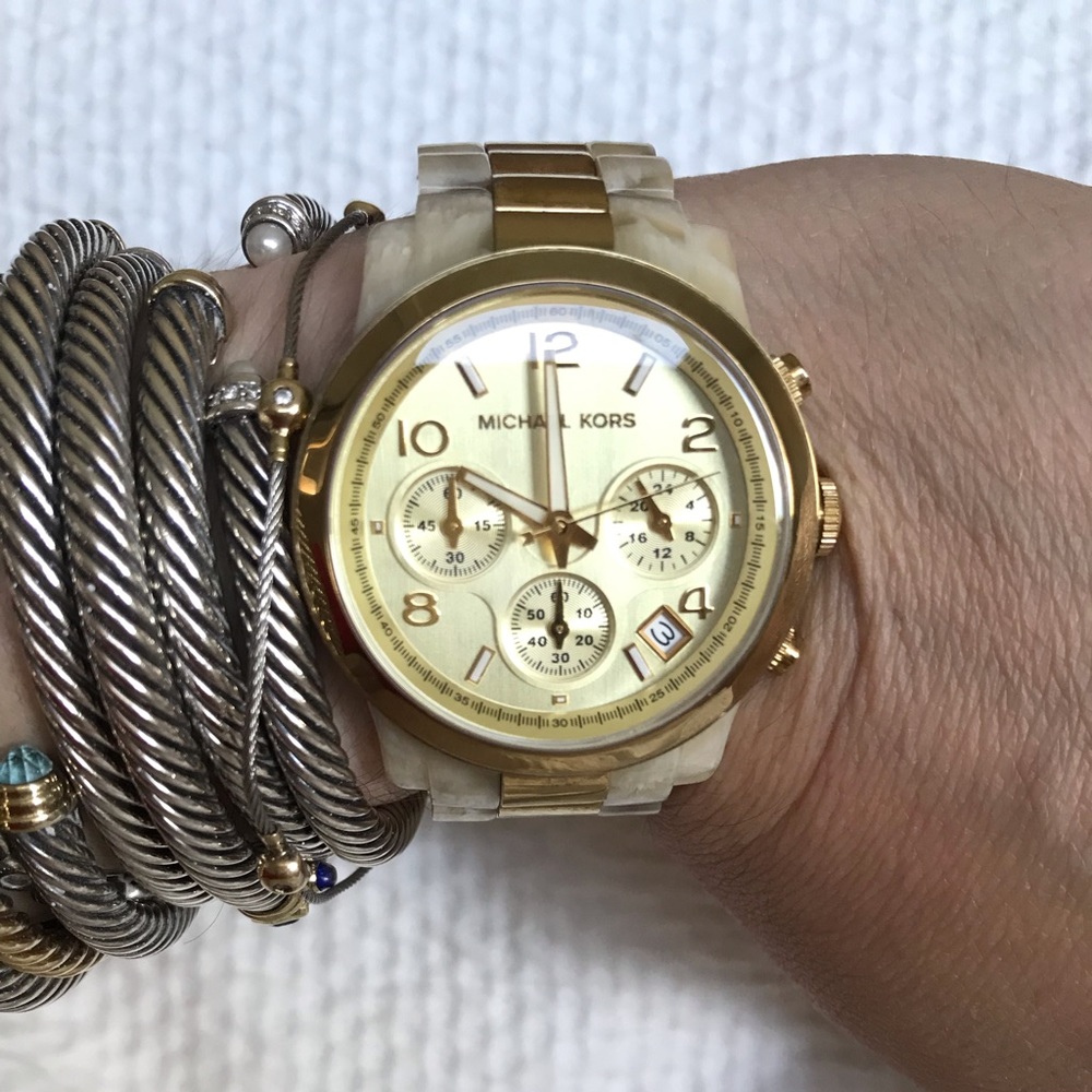 Tortoise shell Michael Kors watch